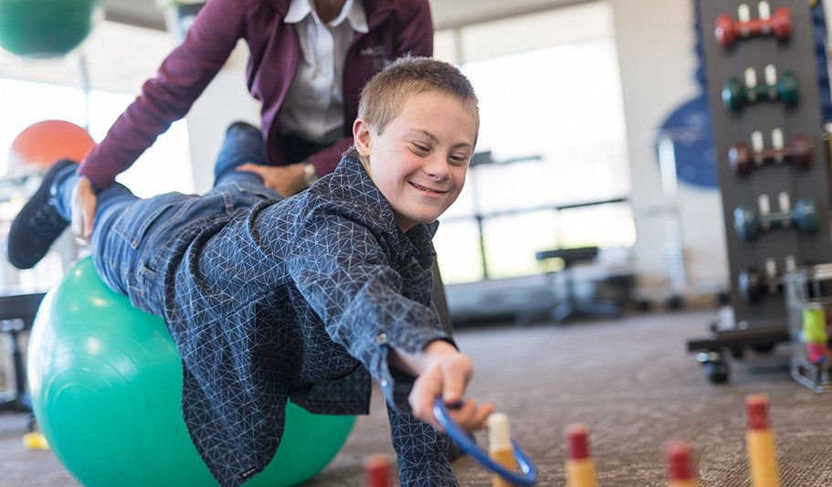 Child playing during occupational therapy session