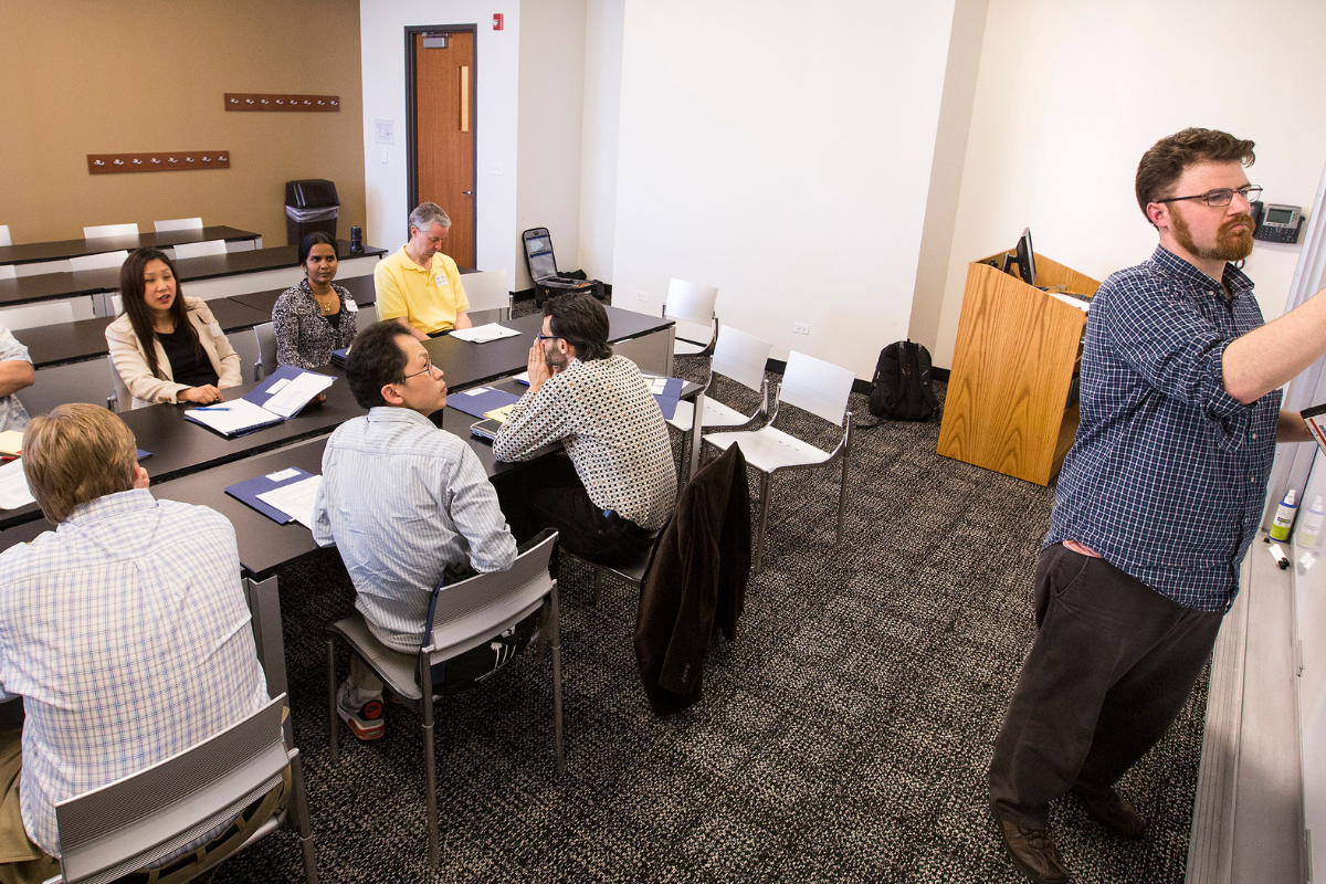 People working together in a room