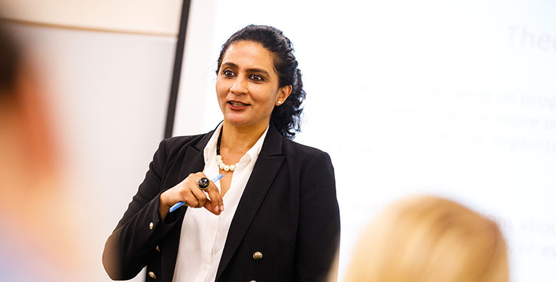 DePaul's School of Public Service faculty teaching class.