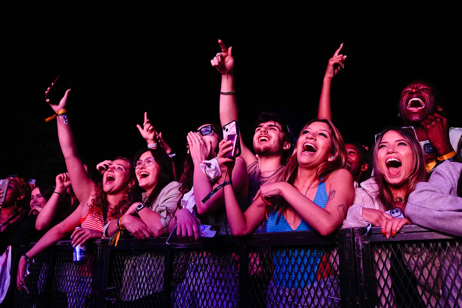 Students cheering at an event