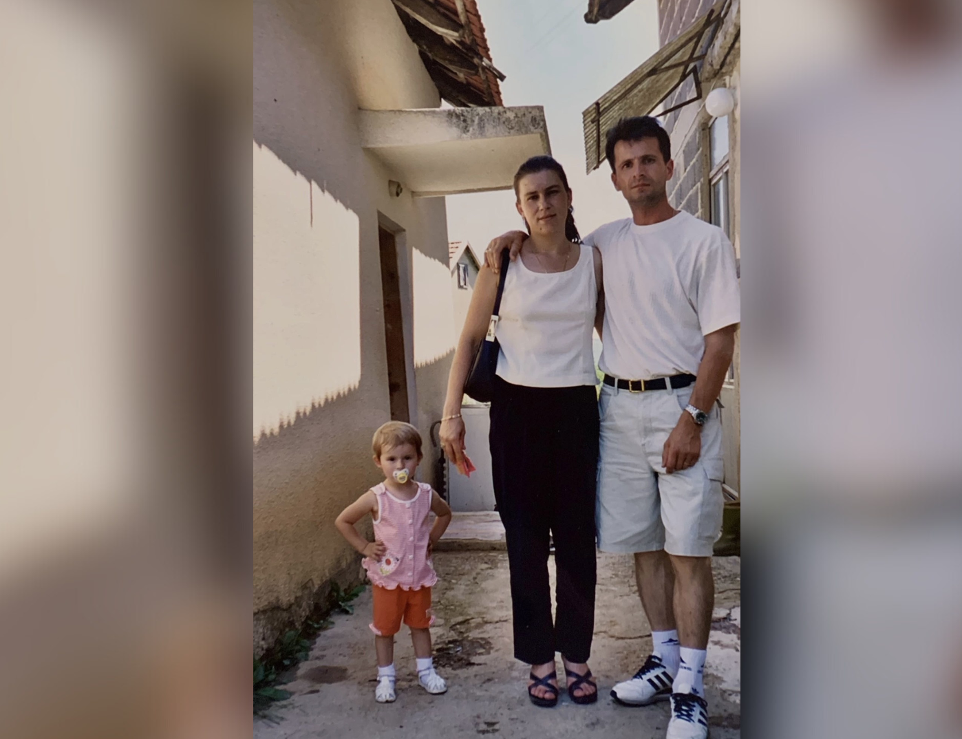 Old family picture of law student, Amna, in Bosnia