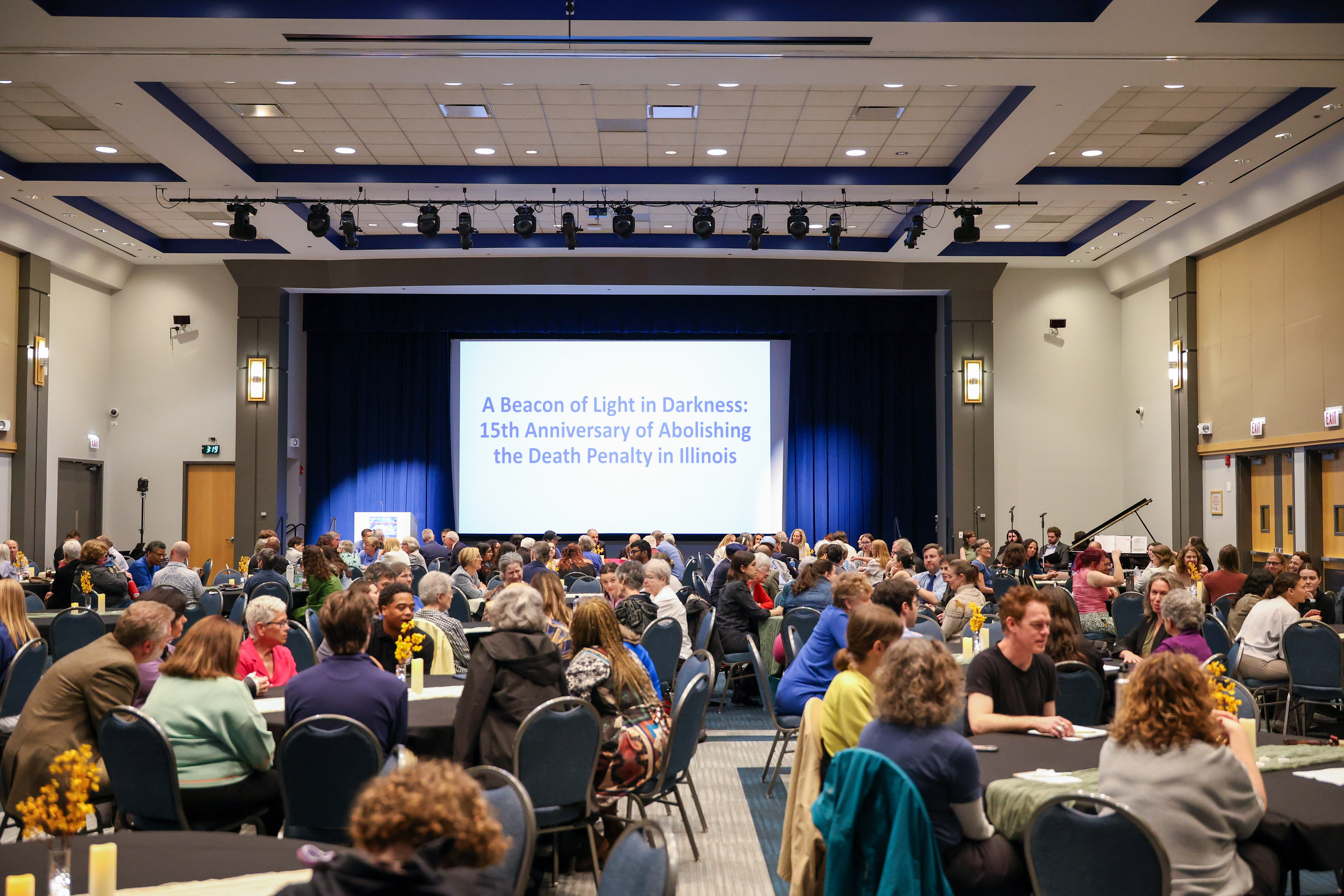 A packed house gathered at DePaul's Student Center on the university's Lincoln Park Campus for "A Beacon of Light in Darkness," on Friday, April 24, 2026.