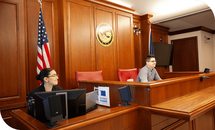 DePaul Law Student In Moot Court