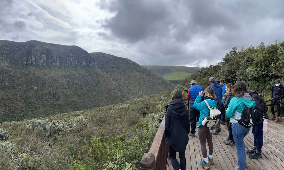 Students on a study abroad trip.