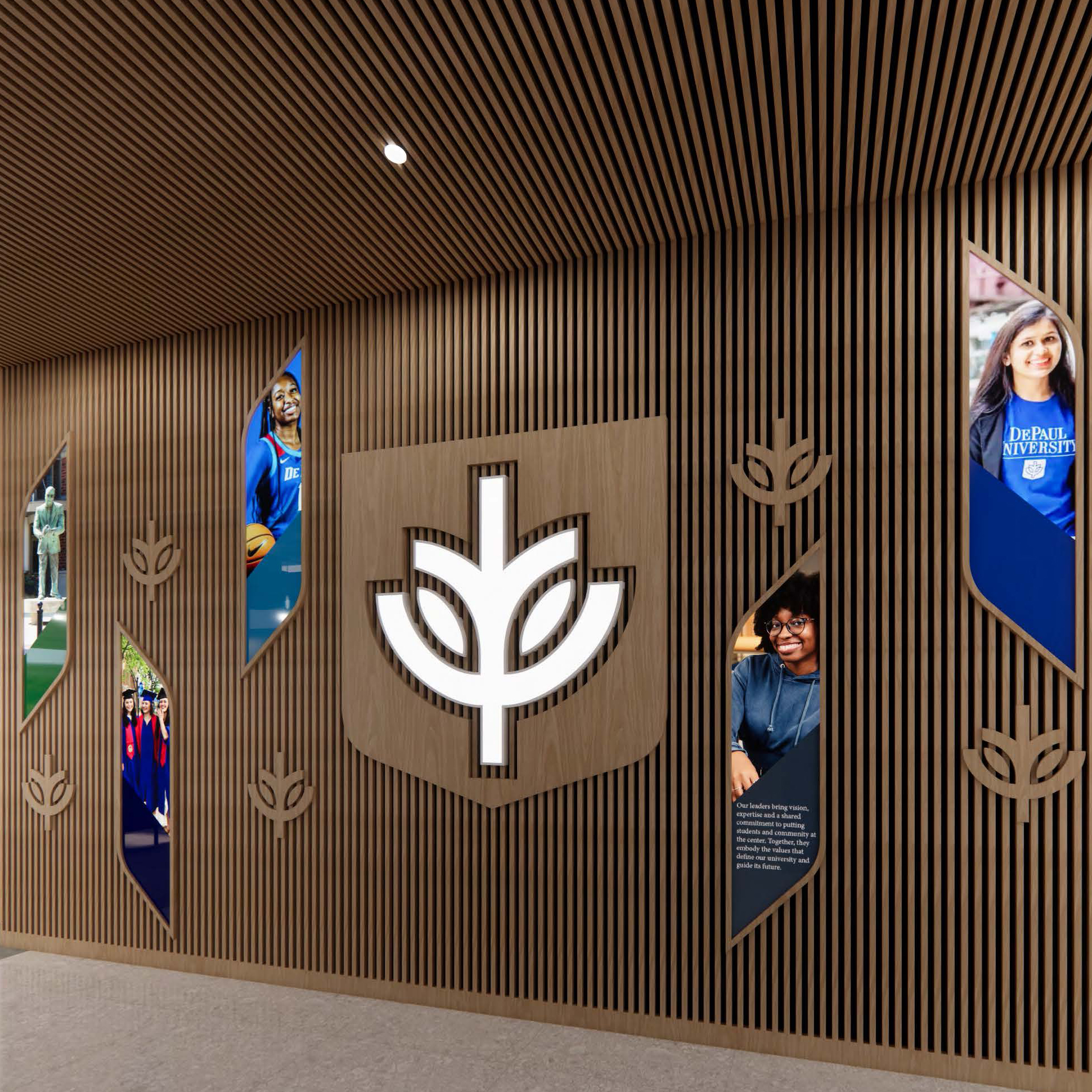 Wall in new DePaul Welcome Center